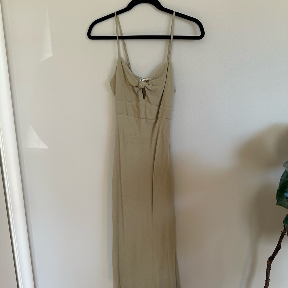 Abercrombie Light Olive Midi Dress